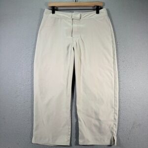 Patagonia Pataloha Cropped Capri Pants Women 10 Beige Hiking Lightweight Outdoor